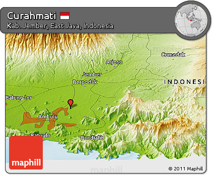 Physical Panoramic Map of Curahmati