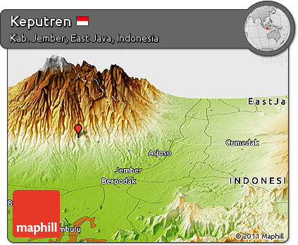 Physical Panoramic Map of Keputren