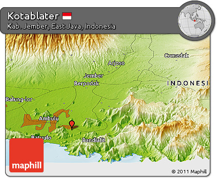 Physical Panoramic Map of Kotablater