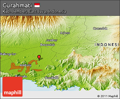 Physical Panoramic Map of Curahmati