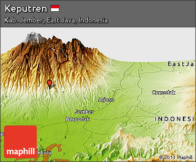 Physical Panoramic Map of Keputren