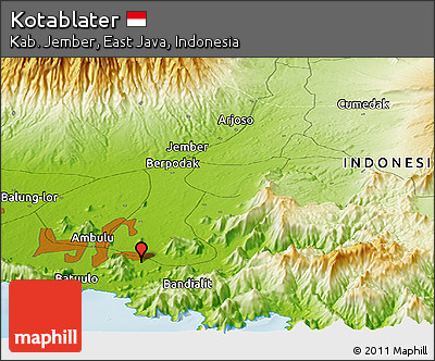 Physical Panoramic Map of Kotablater