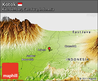 Physical Panoramic Map of Kotok