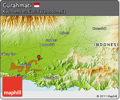 Physical Panoramic Map of Curahmati