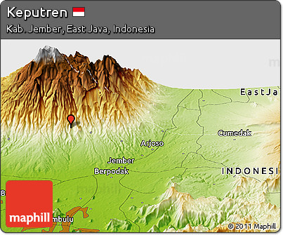 Physical Panoramic Map of Keputren