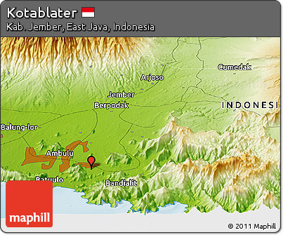 Physical Panoramic Map of Kotablater