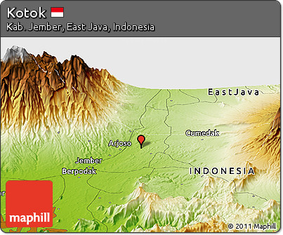 Physical Panoramic Map of Kotok