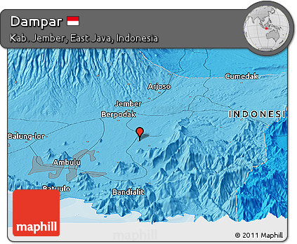 Political Panoramic Map of Dampar