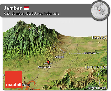 Satellite Panoramic Map of Jember