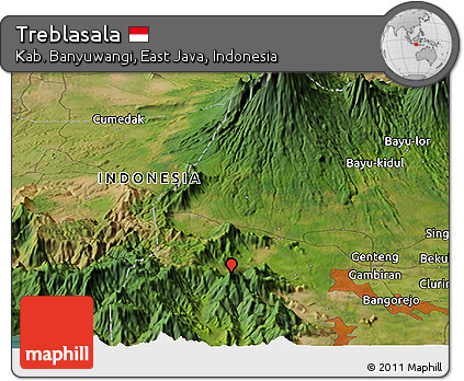 Satellite Panoramic Map of Treblasala