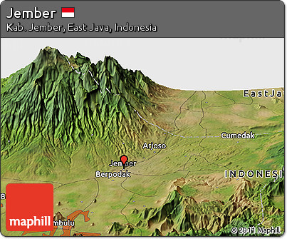 Satellite Panoramic Map of Jember