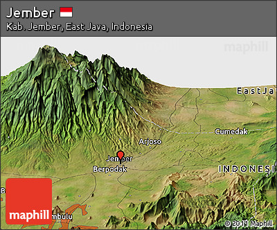 Satellite Panoramic Map of Jember