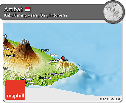 Physical Panoramic Map of Ambat