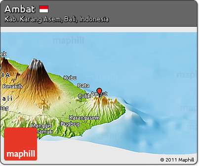Physical Panoramic Map of Ambat