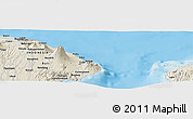 Shaded Relief Panoramic Map of the area around 8° 12' 42" S, 115° 40' 30" E