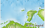 Physical Map of the area around 8° 12' 42" S, 117° 22' 30" E