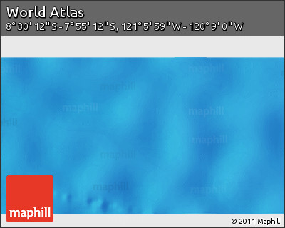 Shaded Relief 3D Map of the Area around 8° 12' 42" S, 120° 37' 30" W