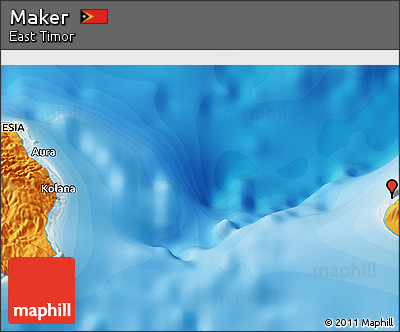 Political 3D Map of Maker
