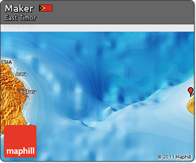 Political 3D Map of Maker