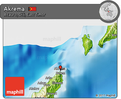 Physical 3D Map of Akrema