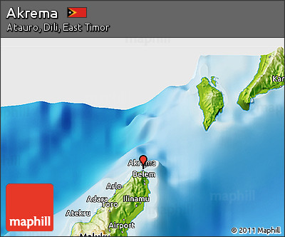 Physical 3D Map of Akrema