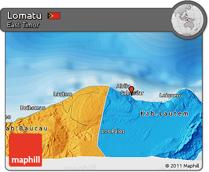 Political 3D Map of Lomatu