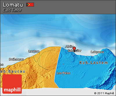Political 3D Map of Lomatu