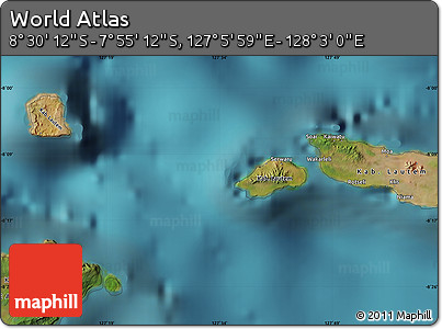 Satellite Map of the Area around 8° 12' 42" S, 127° 34' 30" E