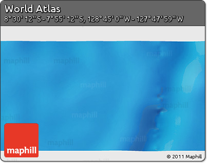 Physical 3D Map of the Area around 8° 12' 42" S, 128° 16' 30" W