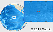 Shaded Relief Location Map of the area around 8° 12' 42" S, 129° 7' 30" W