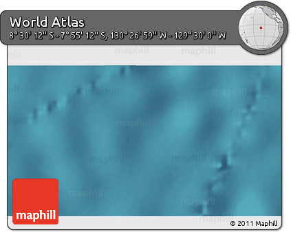 Satellite 3D Map of the Area around 8° 12' 42" S, 129° 58' 29" W