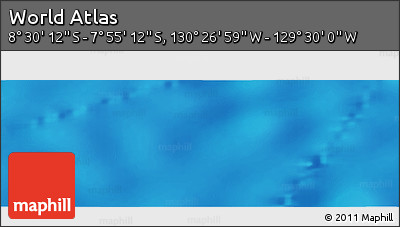 Physical Panoramic Map of the Area around 8° 12' 42" S, 129° 58' 29" W