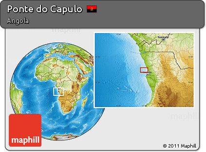 Physical Location Map of Ponte Do Capulo