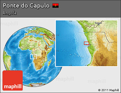 Physical Location Map of Ponte Do Capulo