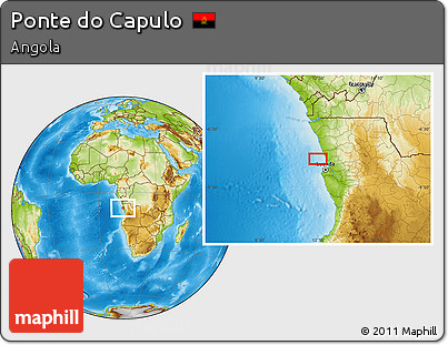 Physical Location Map of Ponte Do Capulo