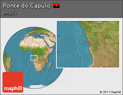Satellite Location Map of Ponte Do Capulo