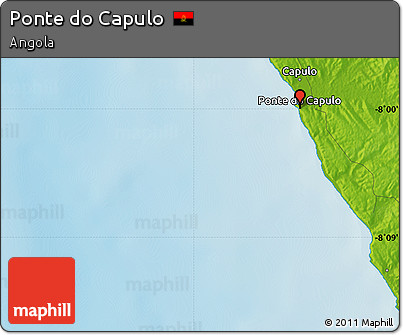 Physical Map of Ponte Do Capulo