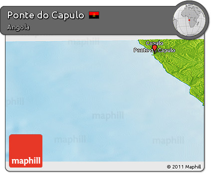 Physical Panoramic Map of Ponte Do Capulo