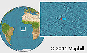 Satellite Location Map of the area around 8° 12' 42" S, 12° 40' 30" W
