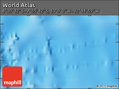 Physical Map of the Area around 8° 12' 42" S, 12° 40' 30" W