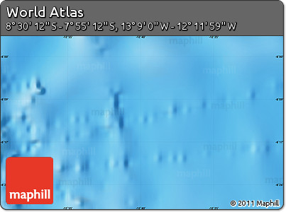 Physical Map of the Area around 8° 12' 42" S, 12° 40' 30" W