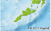 Physical Map of the area around 8° 12' 42" S, 130° 58' 29" E