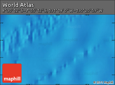Physical Map of the Area around 8° 12' 42" S, 130° 49' 29" W