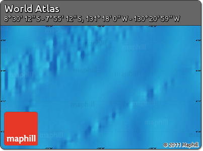 Physical Map of the Area around 8° 12' 42" S, 130° 49' 29" W