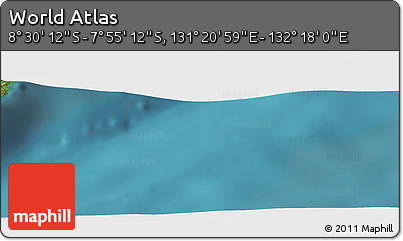 Satellite Panoramic Map of the Area around 8° 12' 42" S, 131° 49' 29" E