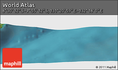 Satellite Panoramic Map of the Area around 8° 12' 42" S, 131° 49' 29" E