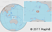 Gray Location Map of the area around 8° 12' 42" S, 133° 31' 30" E