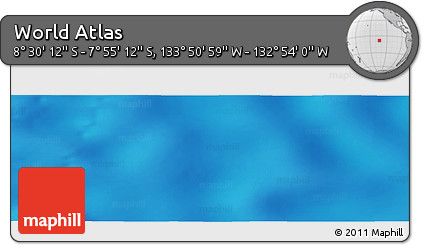 Physical Panoramic Map of the Area around 8° 12' 42" S, 133° 22' 30" W