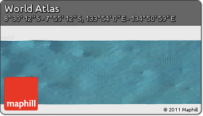 Satellite Panoramic Map of the Area around 8° 12' 42" S, 134° 22' 30" E