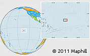 Political Location Map of the area around 8° 12' 42" S, 134° 13' 29" W